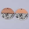 Resin & Walnut Wood Pendants X-RESI-R428-09-2