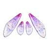 Transparent Resin Wing Earrings Pendants FIND-TAC0006-60D-1