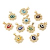 Handmade Evil Eye Lampwork Pendants LAMP-E034-02G-1