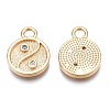 Brass Micro Pave Cubic Zirconia Pendants KK-N232-263-2