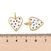 304 Stainless Steel Enamel Pendants STAS-P380-62G-3