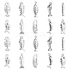 100Pcs 10 Styles Rack Plating Tibetan Style Alloy Pendants TIBEP-CJ0002-27-1