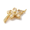 Rack Plating Brass Micro Pave Cubic Zirconia Pendants KK-U022-13A-G-2