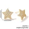 Brass Pave Clear Cubic Zirconia Stud Earrings ZJ0177-5-1