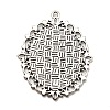 Tibetan Style Pendant Cabochon Settings TIBEP-G007-AS-2