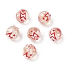 Luminous Handmade Enamel Gold Sand Glass Beads Strands LAMP-U004-08-4