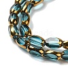 Electroplate Transparent Glass Beads Strands EGLA-Q127-A01-01B-3