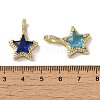 Brass Micro Pave Cubic Zirconia Pendants KK-C058-21G-3