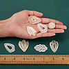 KISSITTY 18Pcs 9 Shapes Natural Capiz Shell Pendants SHEL-KS0001-01-7