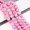 Dyed Synthetic Fossil Beads Strands G-T139-8mm-66C-2