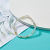 Natural Morganite Rondelle Beaded Stretch Bracelets for Women BJEW-JB08956-01-2