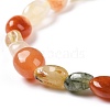 Natural Rutilated Quartz Bead Stretch Bracelets BJEW-K213-17-3