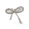 Brass Micro Pave Cubic Zirconia Open Cuff Rings for Women RJEW-M169-01P-1