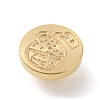 Golden Plated Brass Wax Sealing Stamp Head KK-K363-01G-10-2