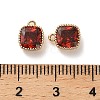 Brass Micro Pave Clear Cubic Zirconia Charms KK-B110-01G-03-3