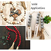 Painted Natural Wood Beads WOOD-YS0001-01-8