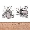 Natural Rose Quartz & Alloy Lapel Pin Brooches GG-N001-04AS-01-4