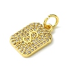 Rack Plating Brass Micro Pave Clear Cubic Zirconia Charms KK-G501-01S-G-2
