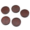 Natural Wood Cabochon Settings WOOD-WH0115-37C-F-1