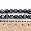 Electroplated Synthetic Non-magnetic Hematite Energy Prism Beads Strands G-H072-M01-01-4