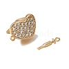 Brass Micro Pave Clear Cubic Zirconia Box Clasps CU-CBA4292-14G-3