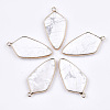 Natural Howlite Pendants G-T112-25F-1