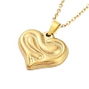 Heart 304 Stainless Steel Pendant Necklaces NJEW-G083-03C-G-1