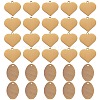 30Pcs 2 Style Brass Pendants KK-SZ0001-34AB-1