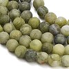 Frosted Natural Chinese Jade Southern Jade Beads Strands G-M248-8mm-06-4