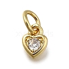 Brass Micro Pave Clear Cubic Zirconia Pendants X-ZIRC-I070-022G-1