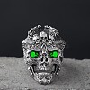 Alloy Rhinestone Adjustable Statement Cuff Open Rings for Men FS-WG8D7BC-04-1