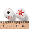 Printed Wood European Beads WOOD-Z002-08E-3