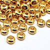 Brass Flat Round Spacer Beads KK-M085-22G-NR-1