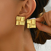 Geometric Spiral Square Earrings for Women ZH4935-2-1