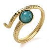 Natural Amazonite Finger Rings RJEW-U027-04G-05-1