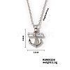 Exquisite Vintage Hip-hop Style Anchor Necklace with Zircon Pendant WJ3687-1