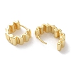 Brass Corrugated Hoop Earrings EJEW-M025-05G-2