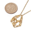 Crystal Stone Cage Pendant Necklaces NJEW-JN04760-02-3