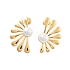 304 Stainless Steel ABS pearl Stud Earrings EJEW-S226-07G-02-2