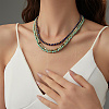 Natural Amazonite Beaded Necklaces for Women LM9540-1-4
