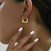 Stainless Steel Thick Hoop Earrings CU4807-1-3