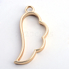 Rack Plating Alloy Wing Open Back Bezel Pendants X-PALLOY-S047-27C-FF-2