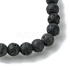 Summer Beach Turtle Synthetic Turquoise & Synthetic Lava Rock Round Beaded Stretch Bracelets for Women BJEW-JB10818-4