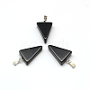 Triangle Natural Black Stone Pendants X-G-Q356-07-2