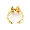 Brass Letter Open Cuff Rings for Women RJEW-G313-01M-G-3