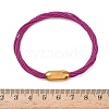 304 Stainless Steel with Polyester Metallic Cord Bracelets for Women BJEW-Z145-01G-29-5