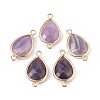 Natural Amethyst Links connectors G-L514-015D-1