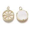 Brass Micro Pave Cubic Zirconia Pendants KK-R136-024-NF-2