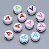 Craft Acrylic Horizontal Hole Letter Beads SACR-S201-11A-1