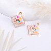 Alloy Enamel Pendants PW-WGD0087-01-1